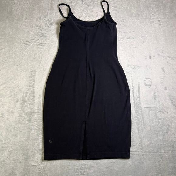 Lululemon Inner Glow Dress LBD Womens 2 Bodycon Clean Girl Activewear Pilates - Picture 3 of 5